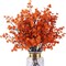 8PCS Artificial Baby’s Breath Flowers – Real Touch Orange Faux Fall Floral Stems, Silk Bouquet for Vase, Wedding, Home, Office, Table Centerpieces, Party & Christmas Decorations